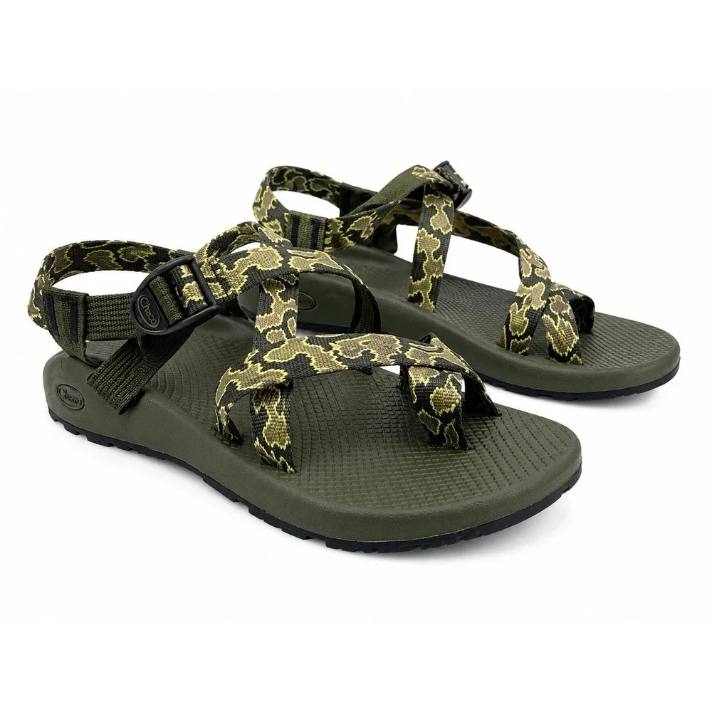 Chaco Z/1 Men's Strappy Sandals Adjustable Buckle Green Camo US 14 EU 48